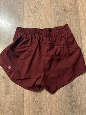 Lululemon Shorts, Track That, Size 10, Burgundy Red